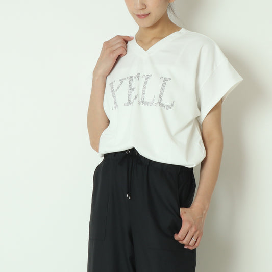 VネックロゴTシャツ  H525119