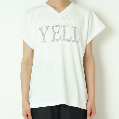 VネックロゴTシャツ  H525119