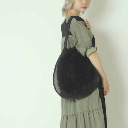 メッシュ＆ファーワンショルダーバッグ  ER25-M03
