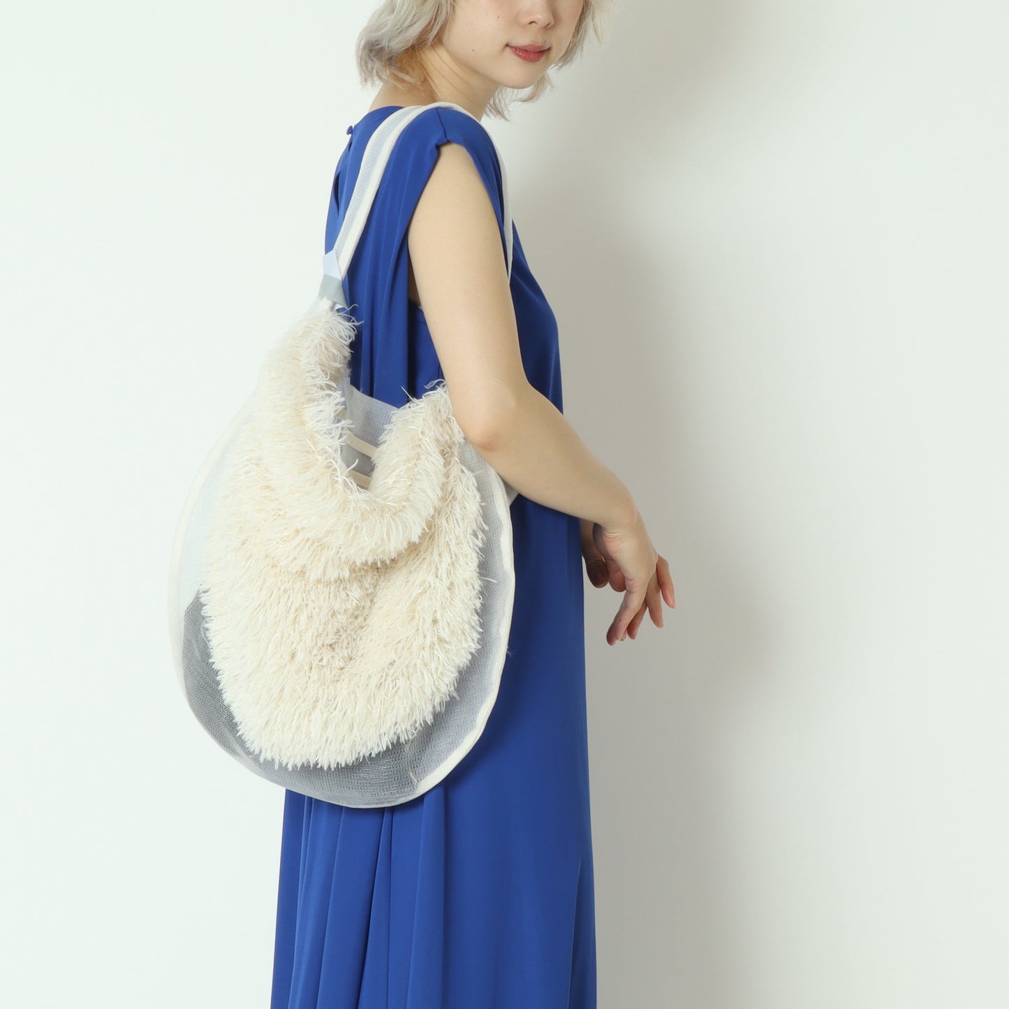 メッシュ＆ファーワンショルダーバッグ  ER25-M03