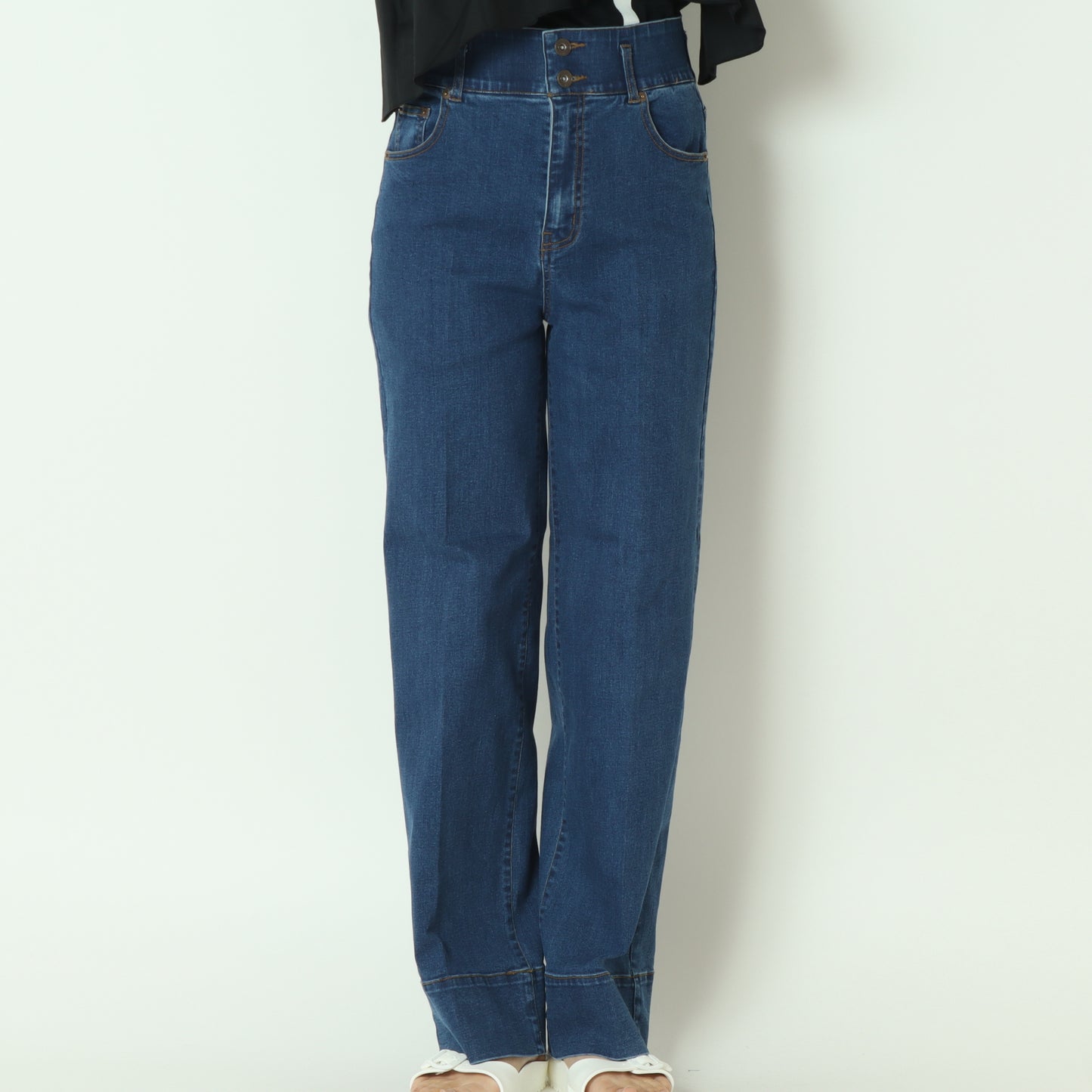 ハイウエストワイドデニムパンツ　C7528499-2