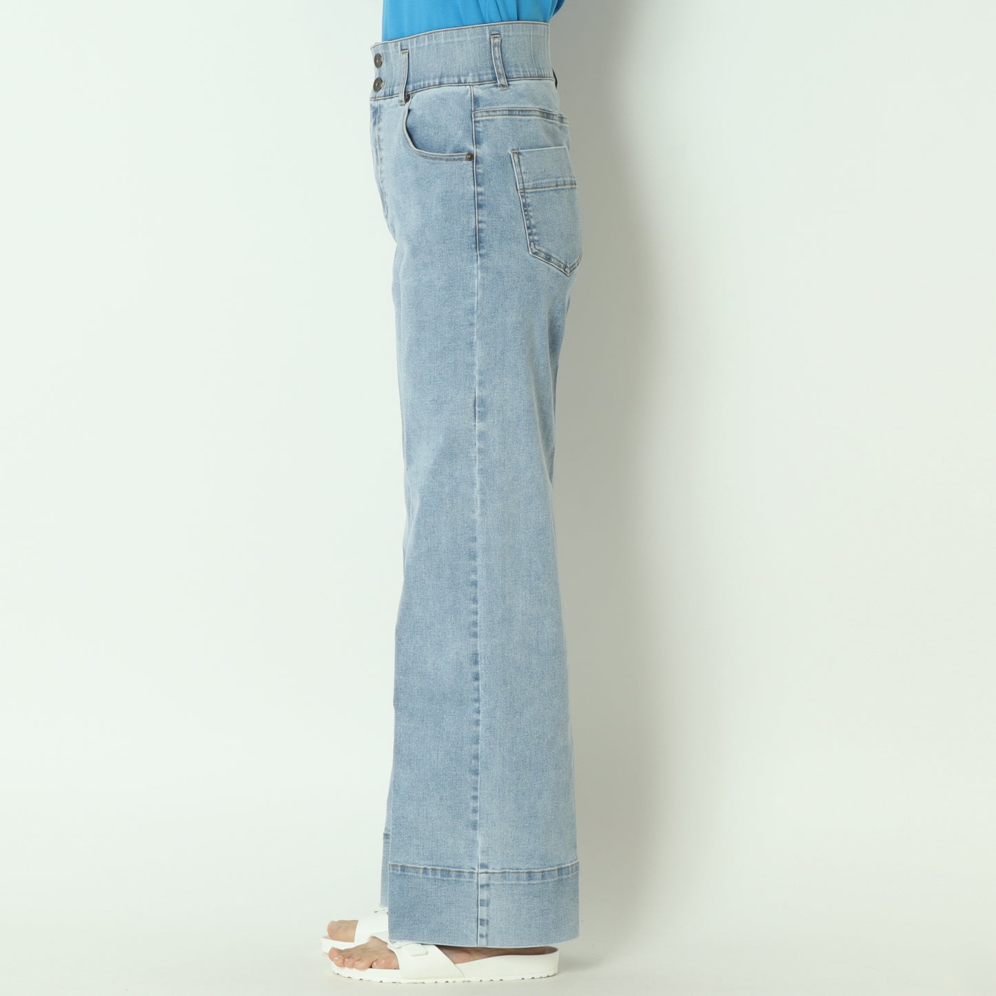 ハイウエストワイドデニムパンツ　C7528499-2