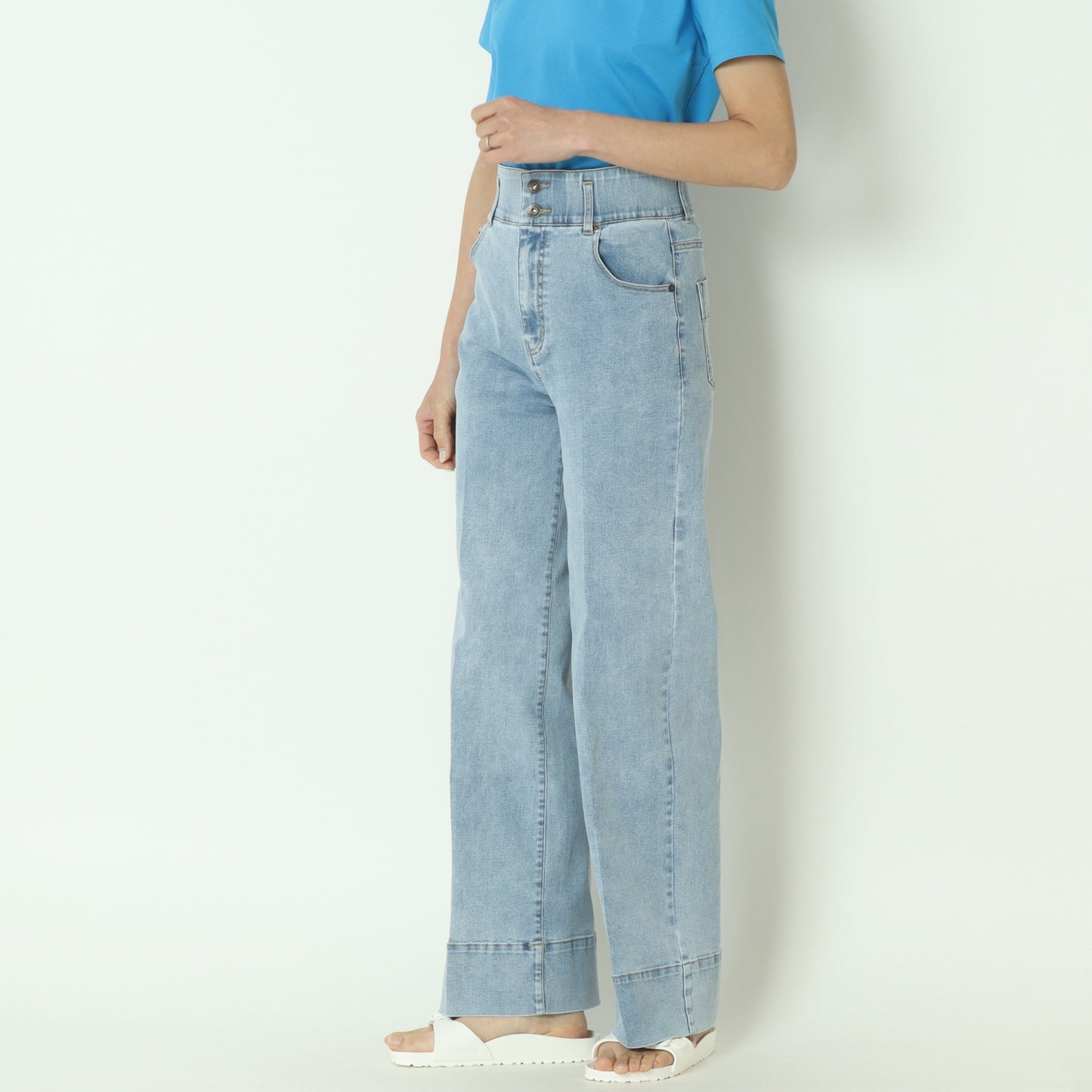 ハイウエストワイドデニムパンツ　C7528499