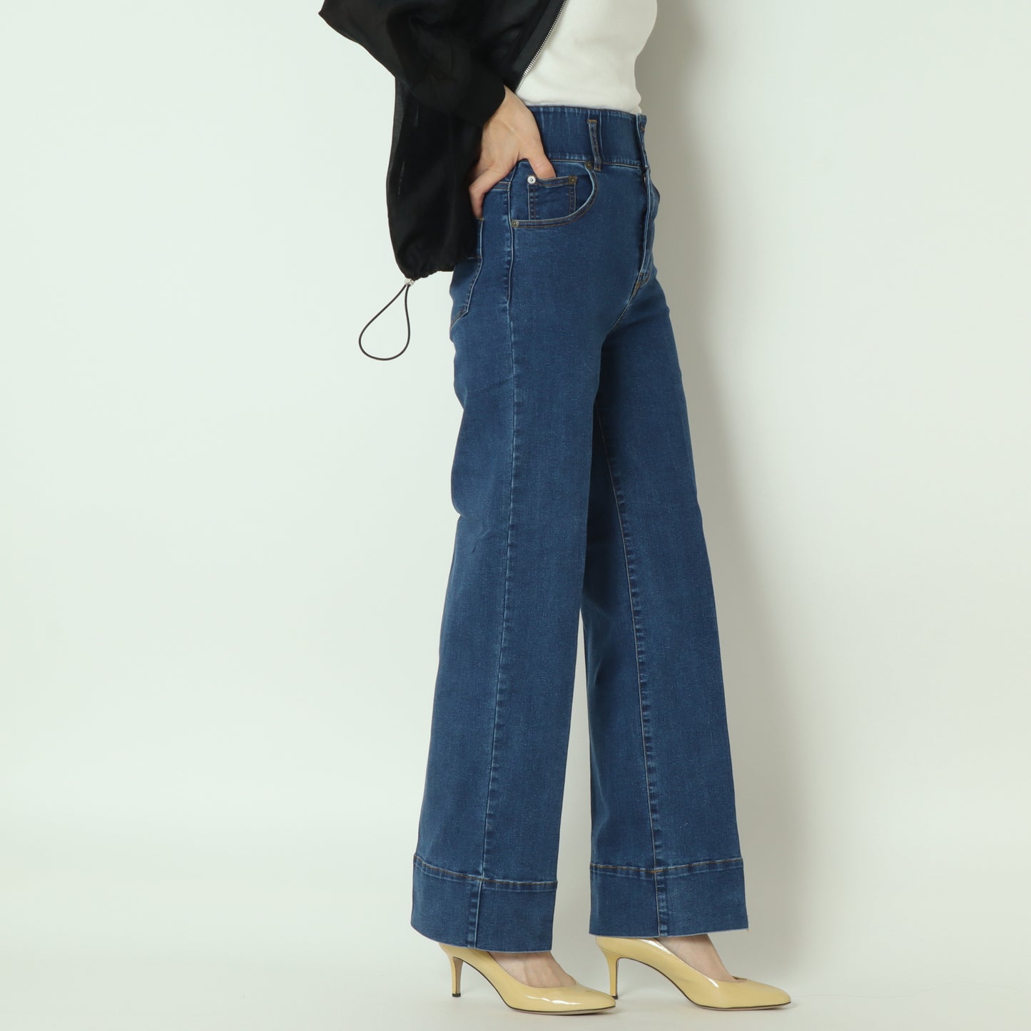 ハイウエストワイドデニムパンツ　C7528499-2