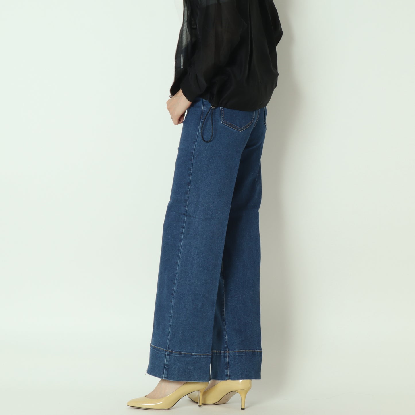 ハイウエストワイドデニムパンツ　C7528499-2