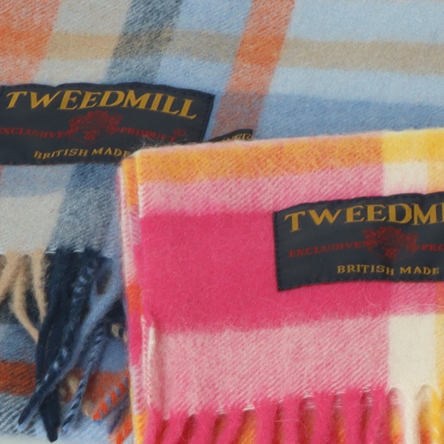 プレステージラムウールチェックノスマフラー　LAMBWOOLSCARF