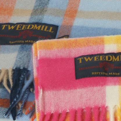 プレステージラムウールチェックノスマフラー　LAMBWOOLSCARF