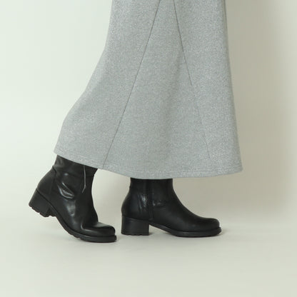 カウレザーサイドジップミドルブーツ　3840