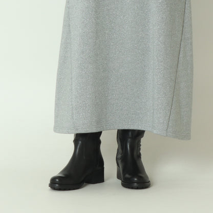 カウレザーサイドジップミドルブーツ　3840