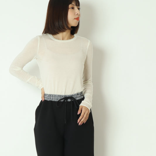 カシミアシルクソフトタッチシアーニット  80256151