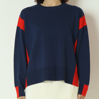 ブロック配色プルオーバーニット  10256051