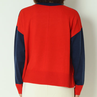 ブロック配色プルオーバーニット  10256051