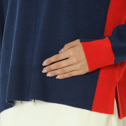 ブロック配色プルオーバーニット  10256051