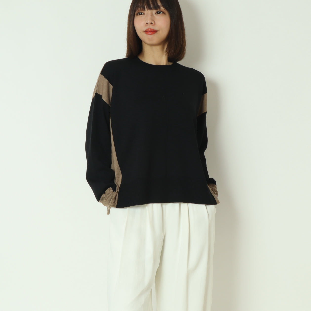 ブロック配色プルオーバーニット  10256051