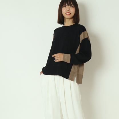 ブロック配色プルオーバーニット  10256051