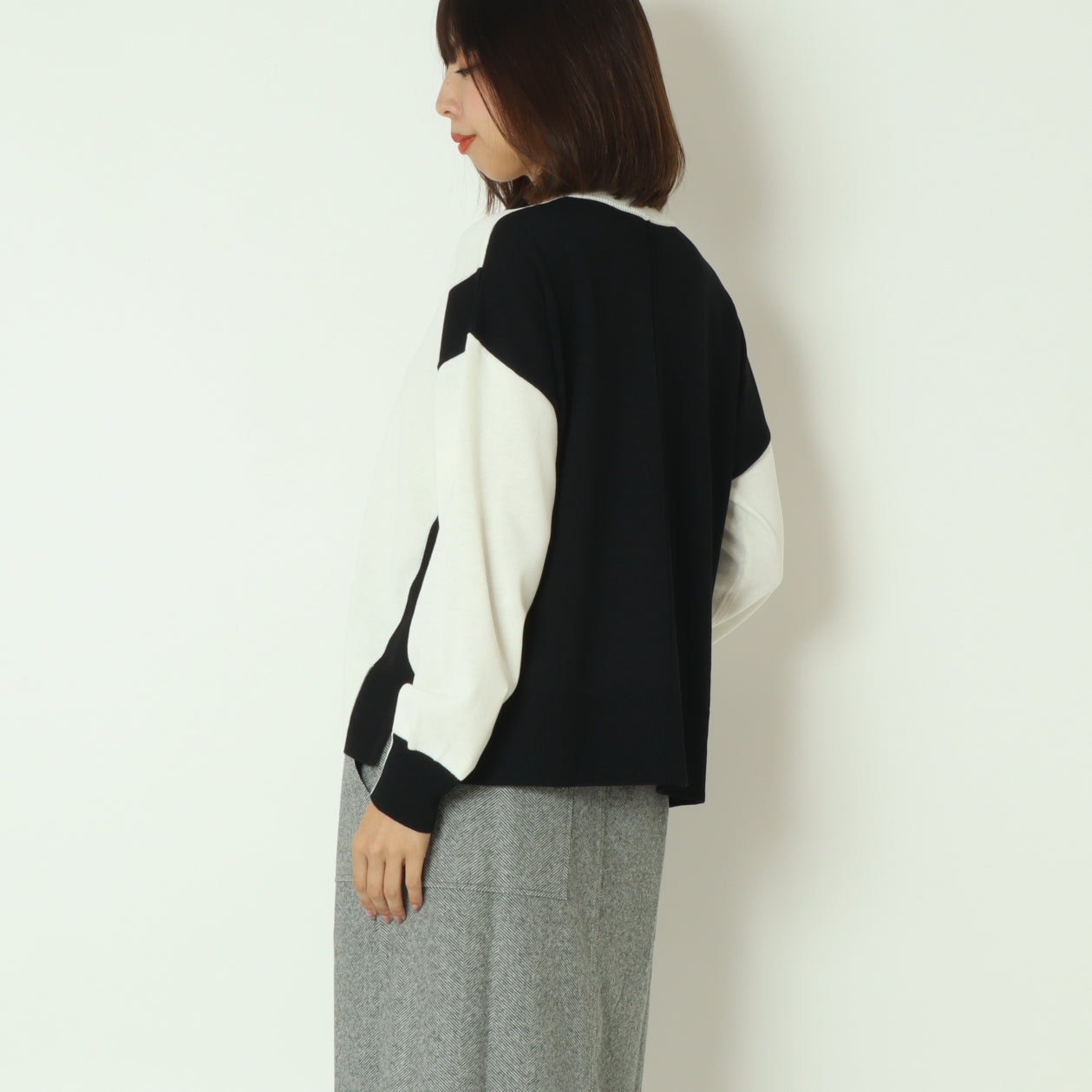 ブロック配色プルオーバーニット  10256051