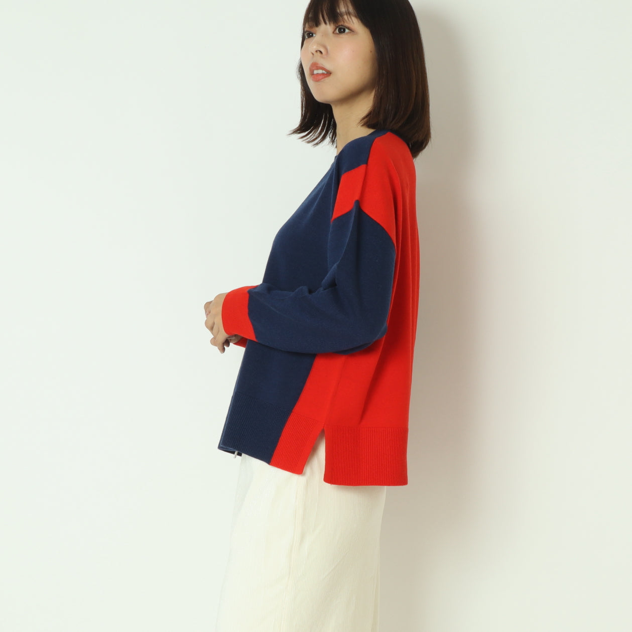 ブロック配色プルオーバーニット  10256051