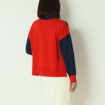 ブロック配色プルオーバーニット  10256051