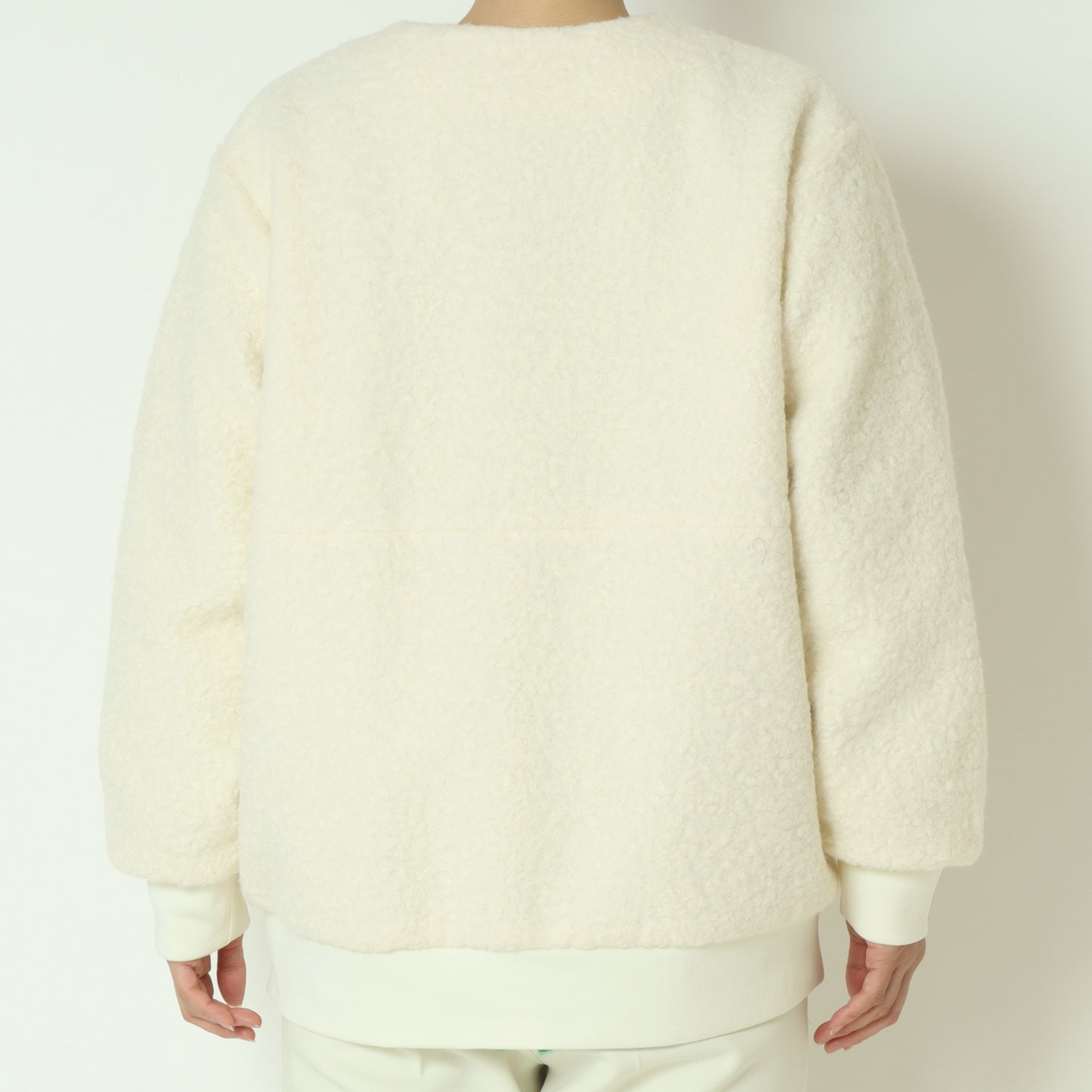 ノーカラードロップショルダーボアブルゾン 
80256394