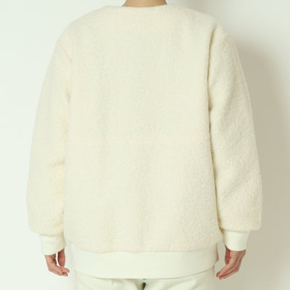 ノーカラードロップショルダーボアブルゾン 
80256394