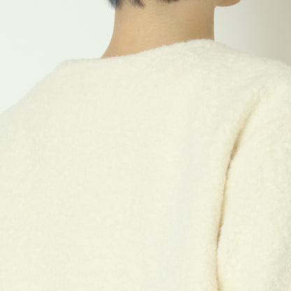 ノーカラードロップショルダーボアブルゾン 
80256394