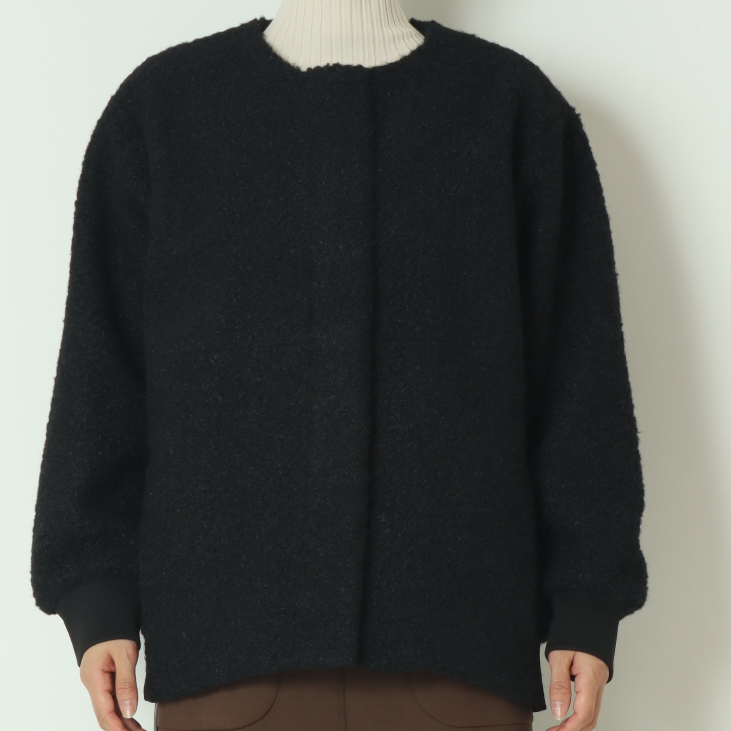 ノーカラードロップショルダーボアブルゾン 
80256394