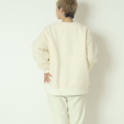 ノーカラードロップショルダーボアブルゾン 
80256394