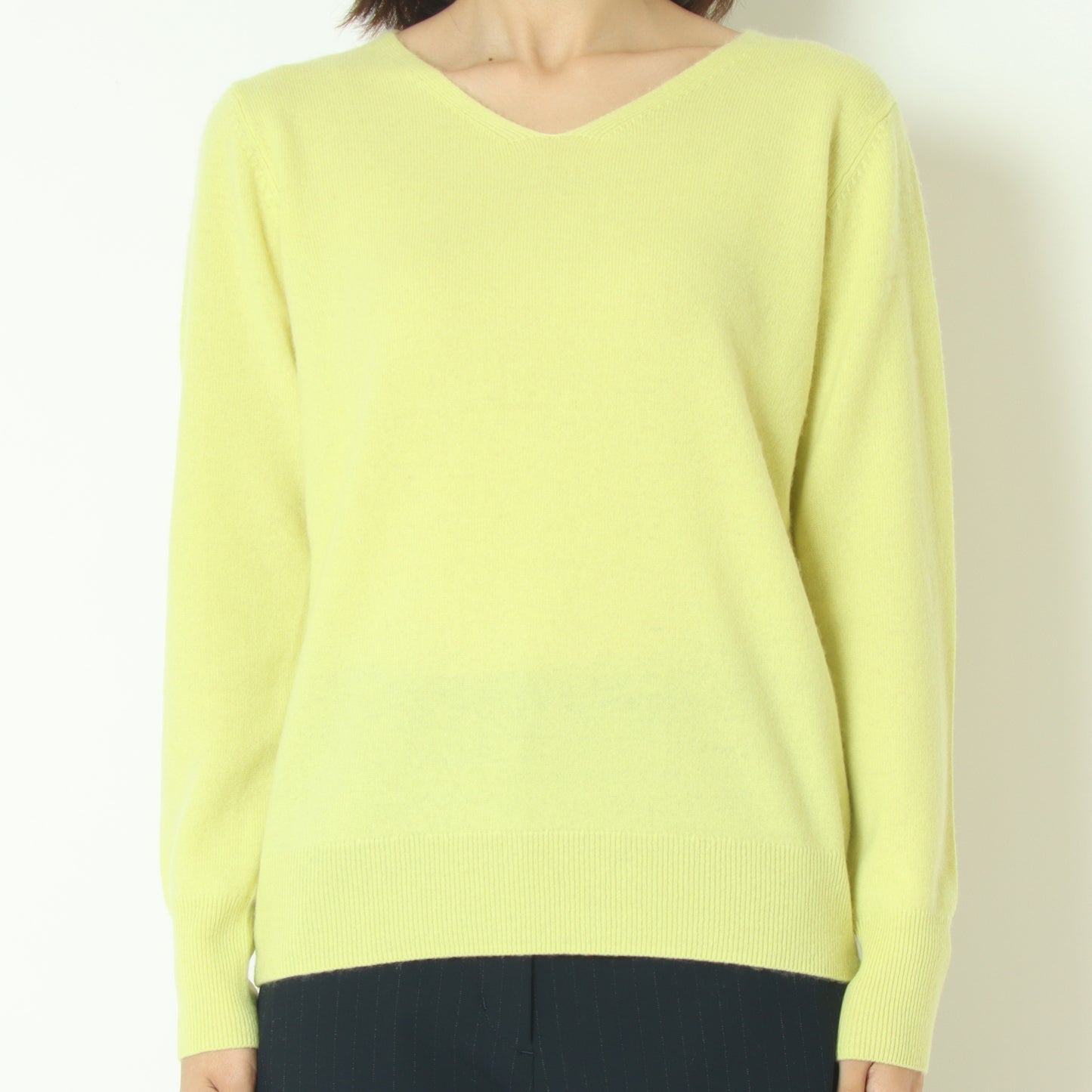 ピュアカシミアVネックニット  11256452