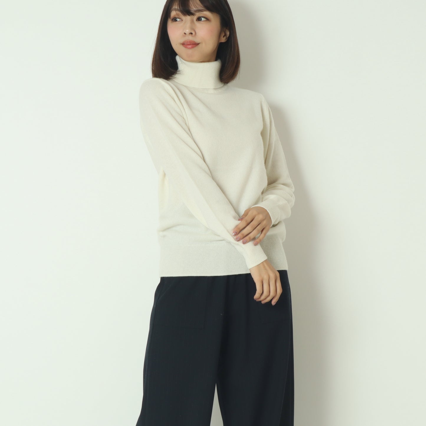 ピュアカシミアタートルニット  11256454