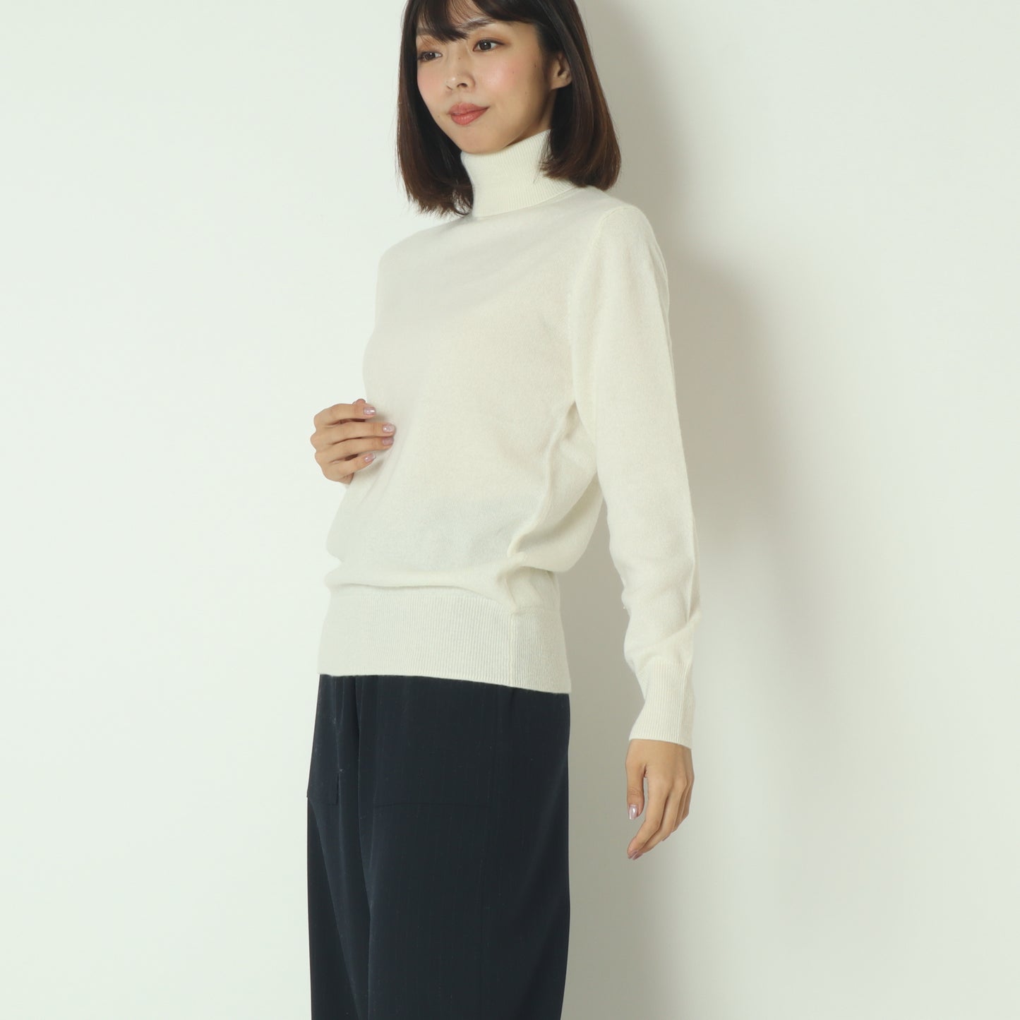 ピュアカシミアタートルニット  11256454