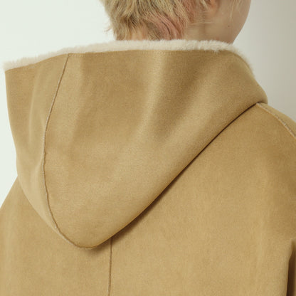 リバーシブルミドル丈フーディボアコート  80256407