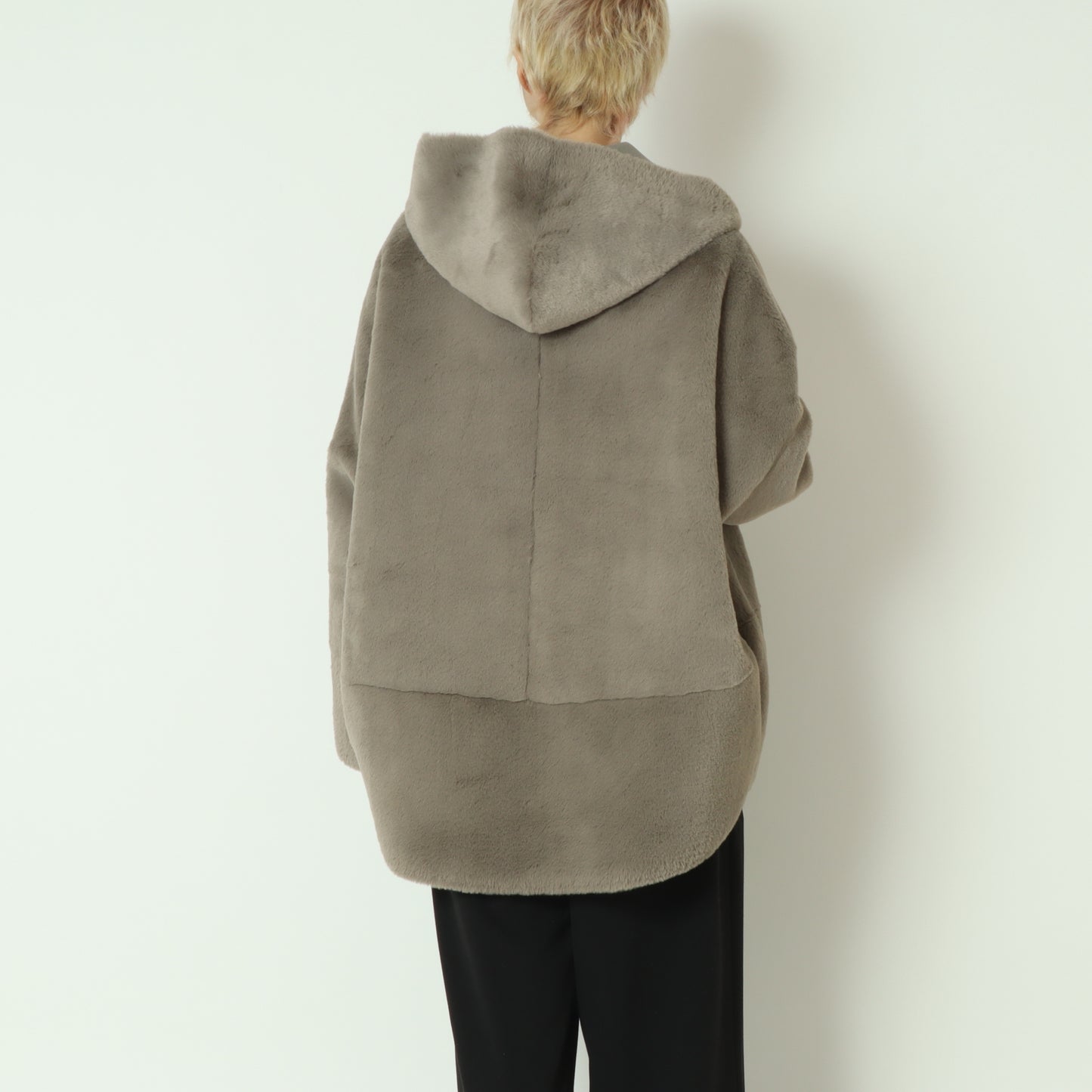 リバーシブルミドル丈フーディボアコート  80256407