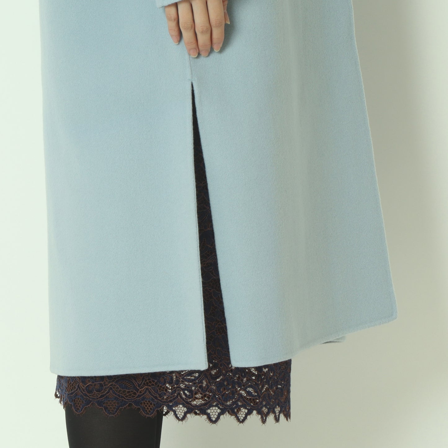 ノーカラーロングコート  20256616