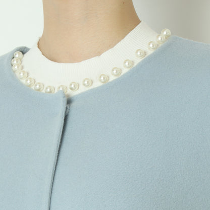 ノーカラーロングコート  20256616