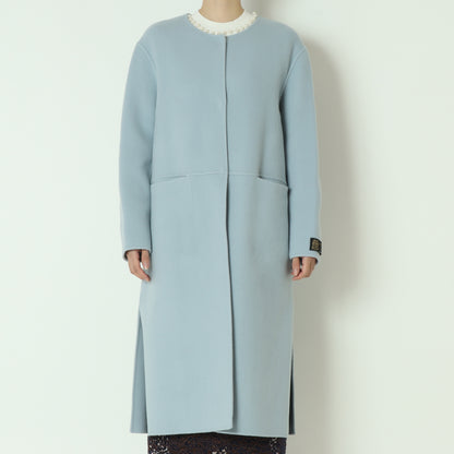 ノーカラーロングコート  20256616