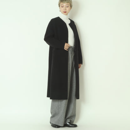 ノーカラーロングコート  20256616