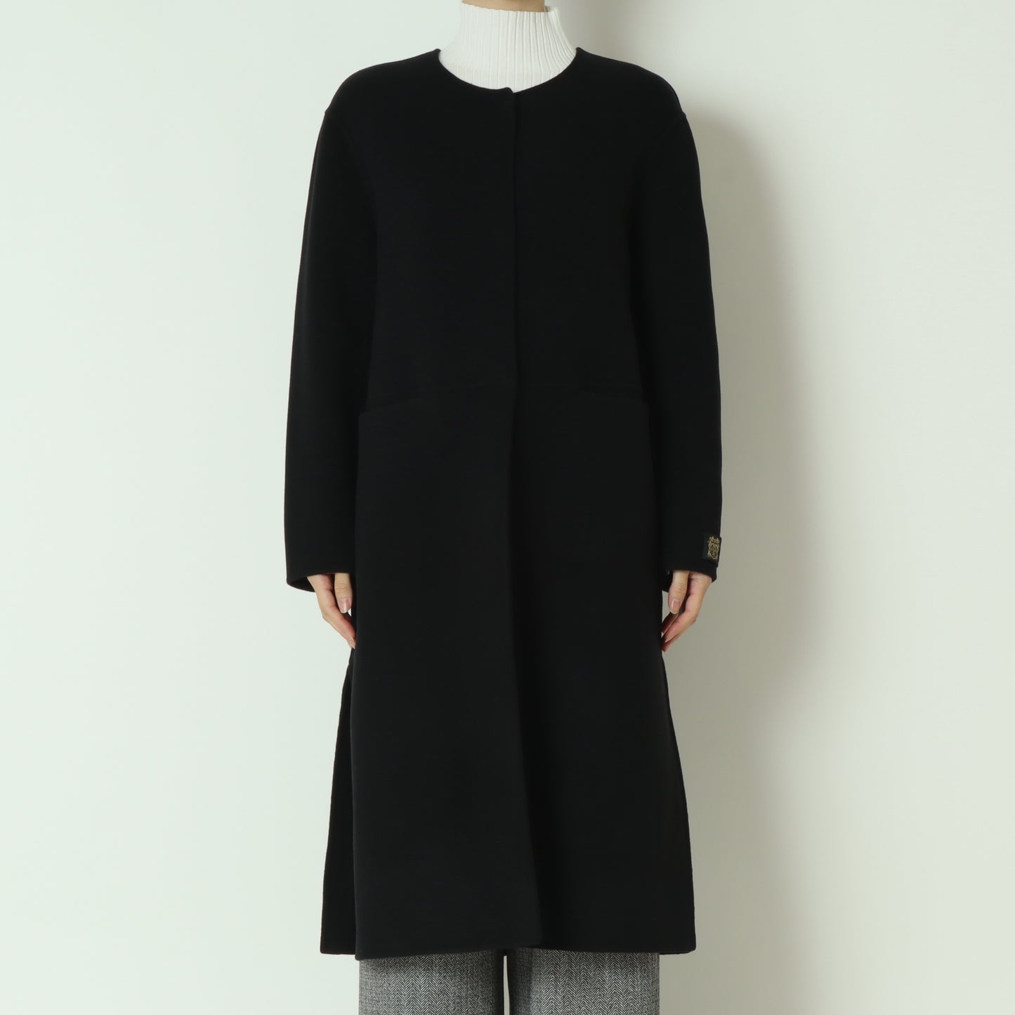 ノーカラーロングコート  20256616