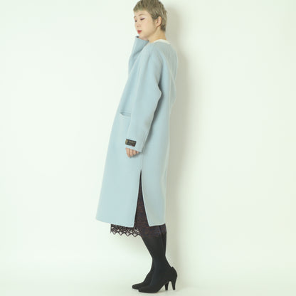 ノーカラーロングコート  20256616