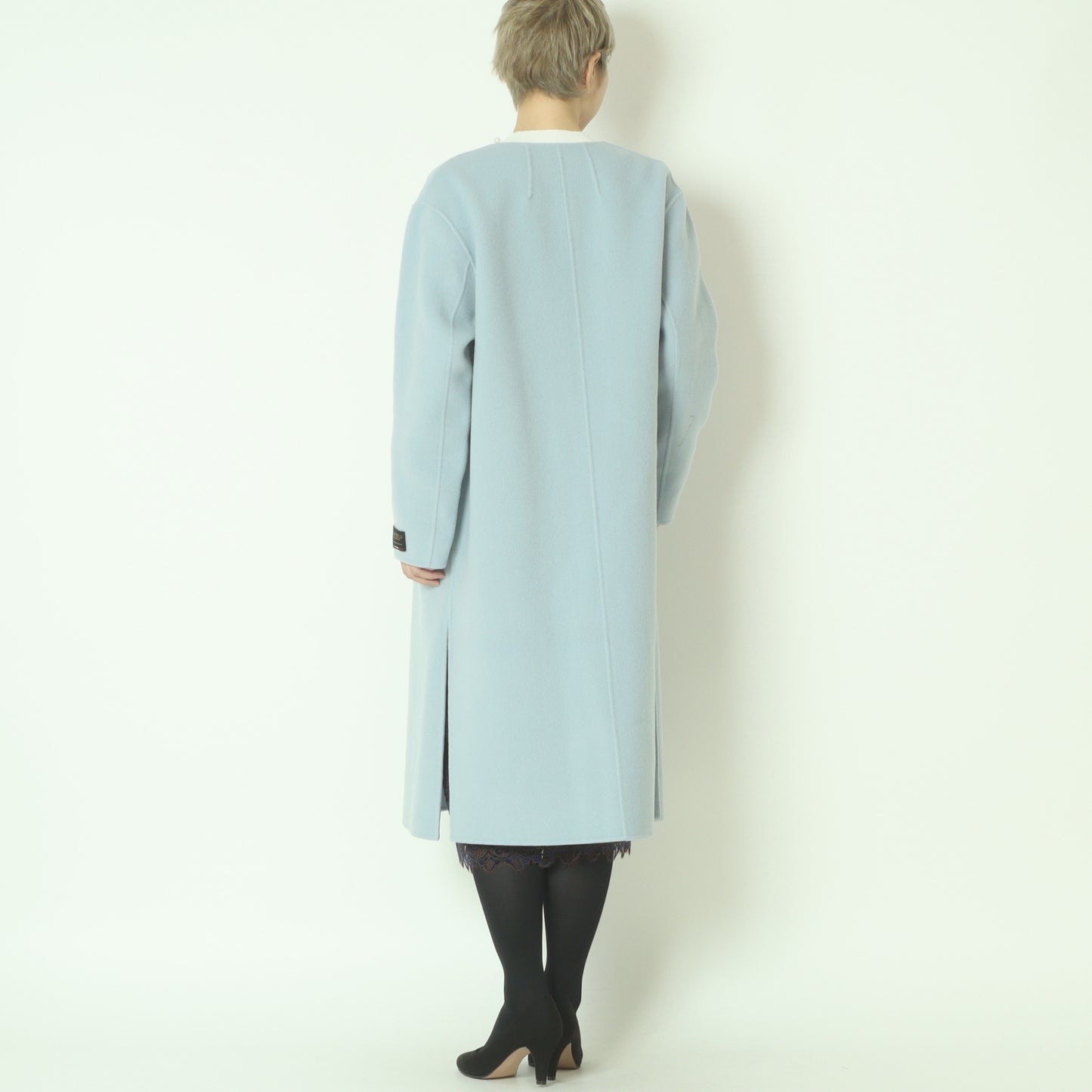 ノーカラーロングコート  20256616