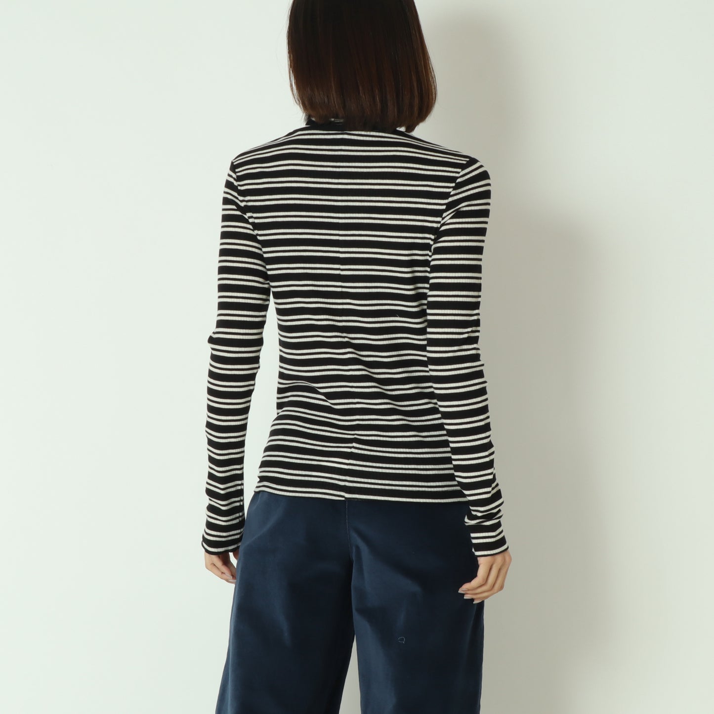 カシミアシルクソフトタッチタートルリブニット  80256500