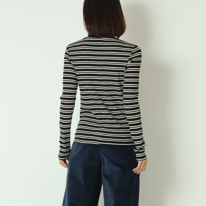 カシミアシルクソフトタッチタートルリブニット  80256500