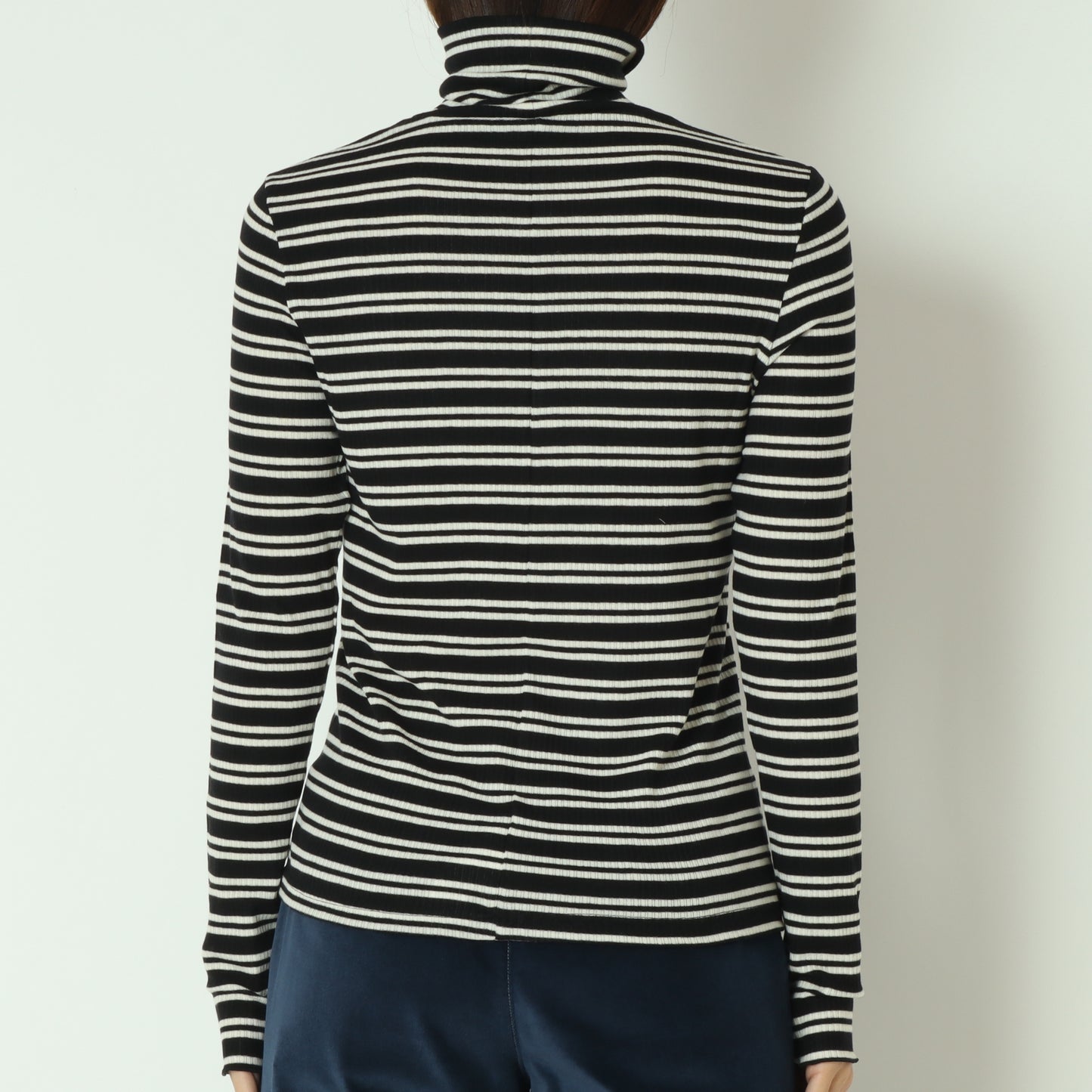 カシミアシルクソフトタッチタートルリブニット  80256500