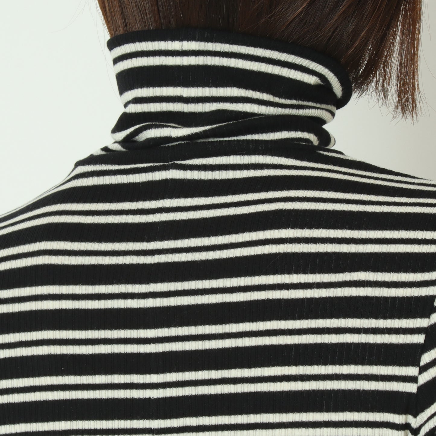 カシミアシルクソフトタッチタートルリブニット  80256500