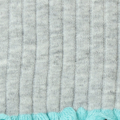 フリルクルーネックリブニット 80256532