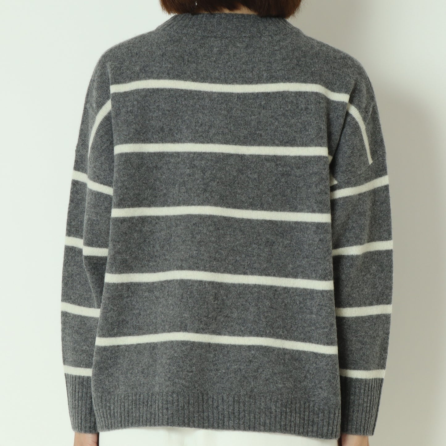 ウォッシャブルウールボーダーニット 80256577