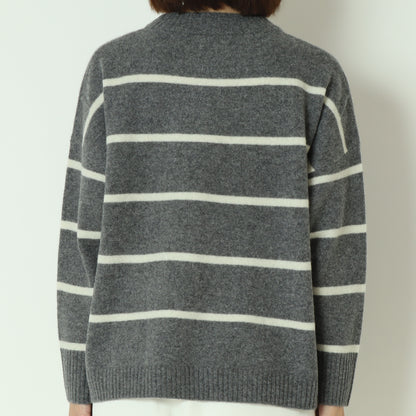 ウォッシャブルウールボーダーニット 80256577