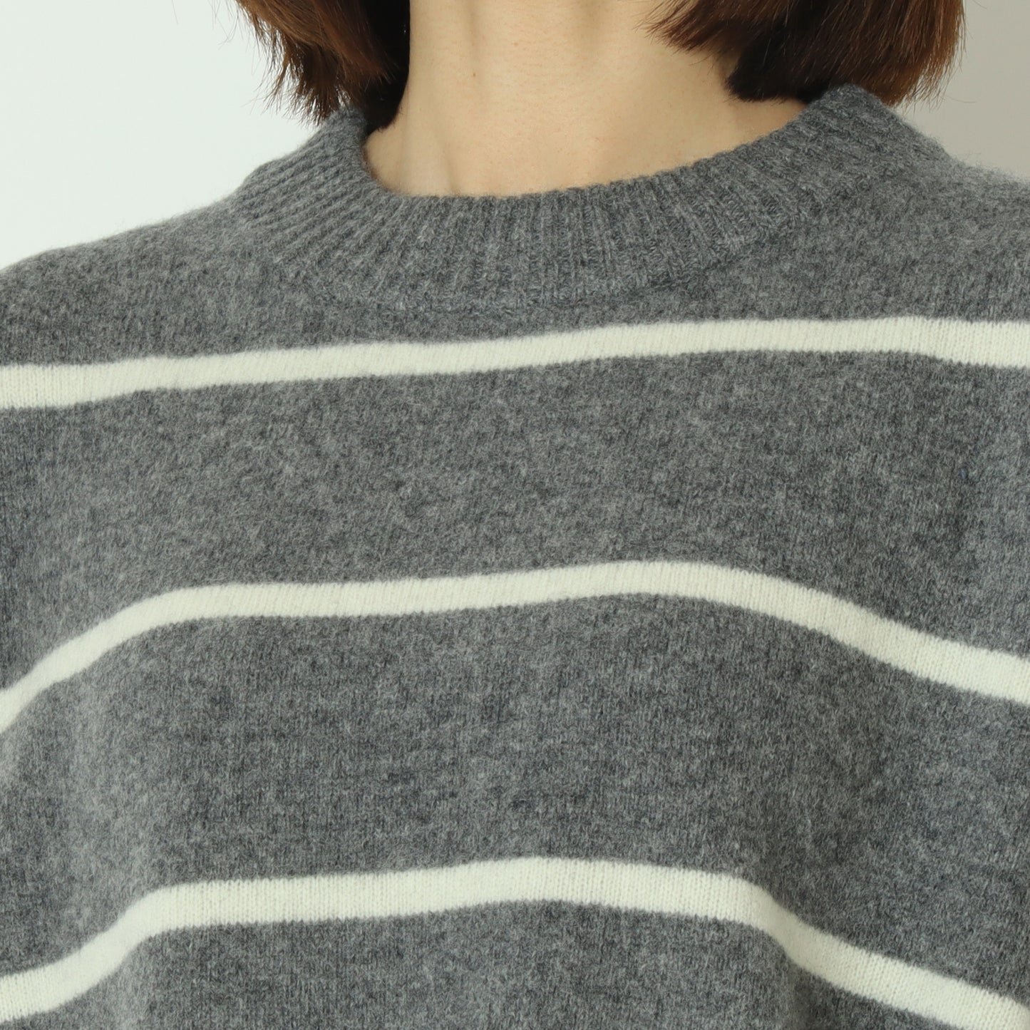 ウォッシャブルウールボーダーニット 80256577