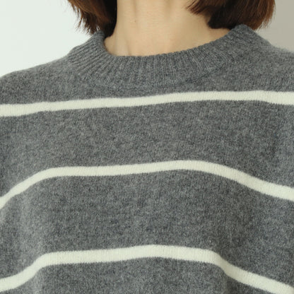 ウォッシャブルウールボーダーニット 80256577