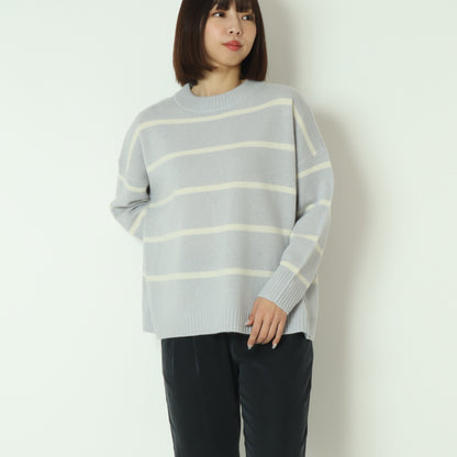 ウォッシャブルウールボーダーニット 80256577