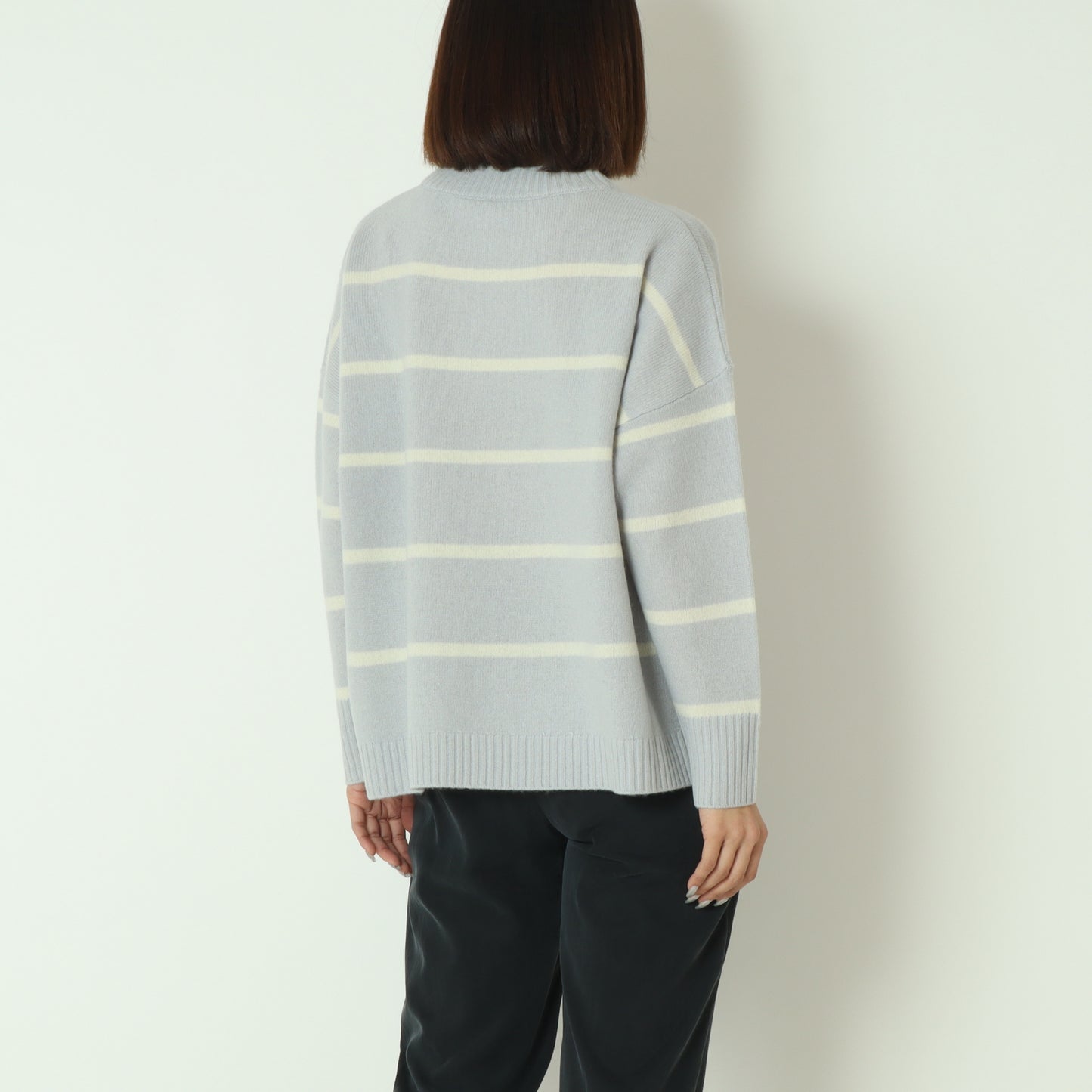 ウォッシャブルウールボーダーニット 80256577